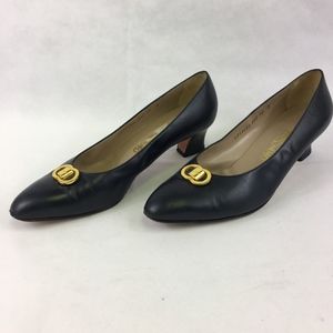 Salvatore Ferragamo Size 10 Blue Pumps Good Accent